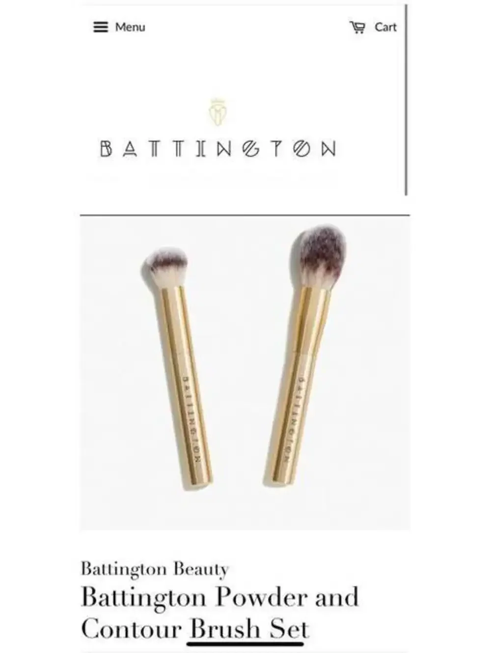 Battington Lashes: 2 Piece Brush Set Powder Brush & Contour Foundation Brush
